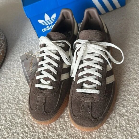 NWT Women's Adidas Handball Spezial Shoes Brown White - Picture 2 of 7